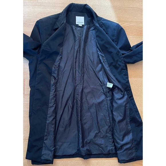 Anne Klein Women's Coat Jacket Size L Black Long Trench Read - Picture 8 of 11